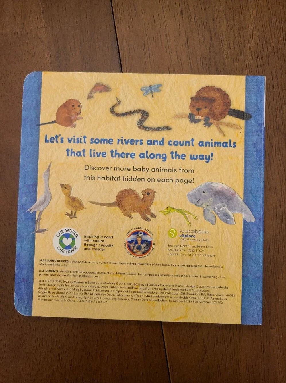 Over in a River Children's Board Book - Marianne Berkes Like New